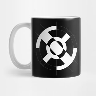 White geometric design abstract Mug